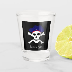 Captain Jack & Pirates Flag, Skull / Party drinks Shot Glass