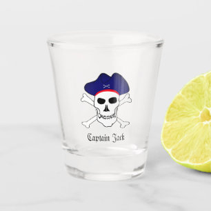 Captain Jack & Pirates Flag, Skull / Party drinks Shot Glass