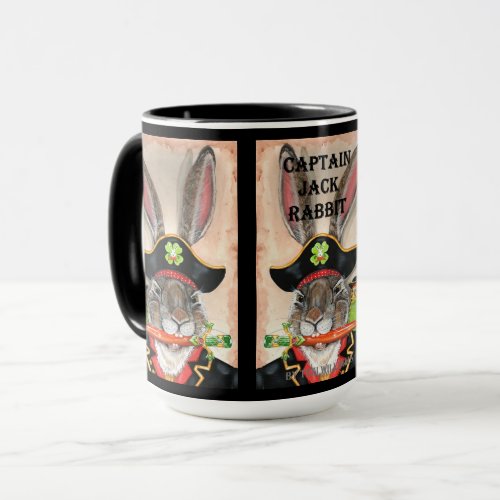 Captain Jack Rabbit Pirate Bunny Story Book Cute Mug