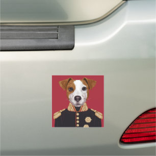 Captain Jack Russell 2 Car Magnet