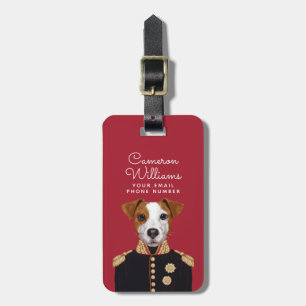 Captain Jack Russell Add Your Name Luggage Tag