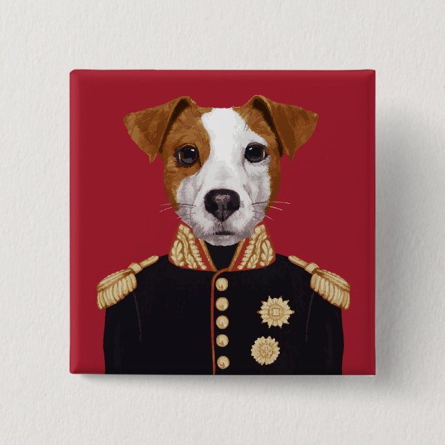 Captain Jack Russell Button (Front)