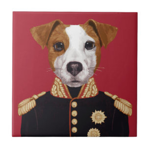 Captain Jack Russell Ceramic Tile