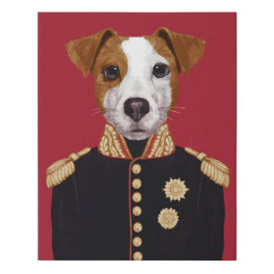 Captain Jack Russell Faux Canvas Print