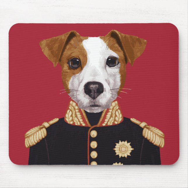Captain Jack Russell Mouse Pad (Front)