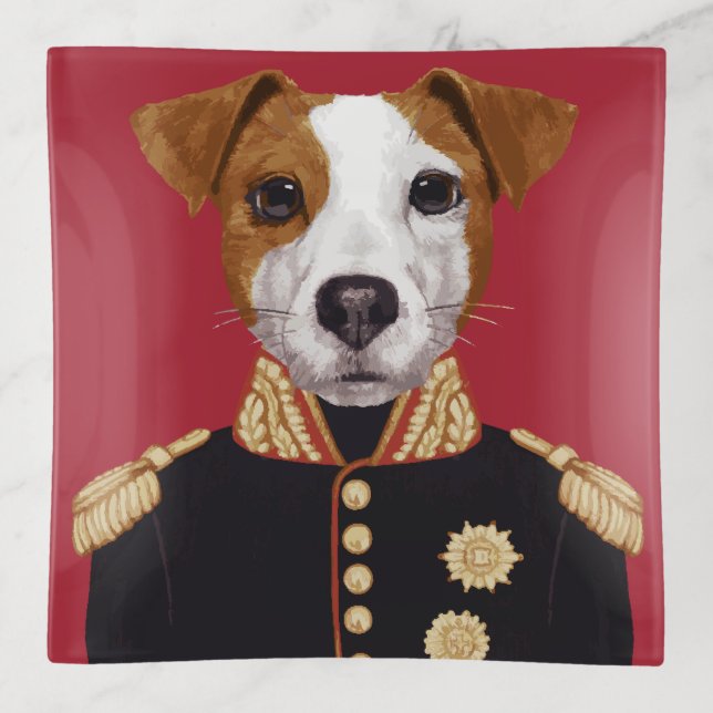 Captain Jack Russell Trinket Tray (Front)