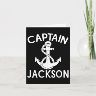 Captain Jackson Yacht Boat Sailing Boating Ship Card