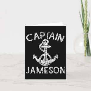 Captain Jameson Yacht Anchor Boat Ship Boating Card