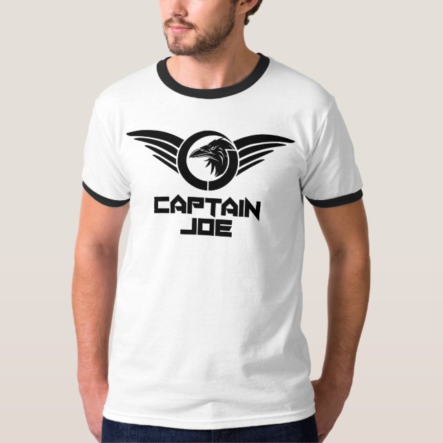 Captain Joe Men's Basic Ringer Monochrome T-shirt (Front)