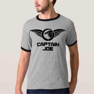 Captain Joe Men's Basic Ringer Monochrome T-shirt