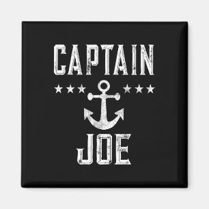Captain Joe - Retro Personalized Nautical Boating Magnet