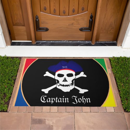 Captain John _ Pirate house mat Pirates flag Doormat