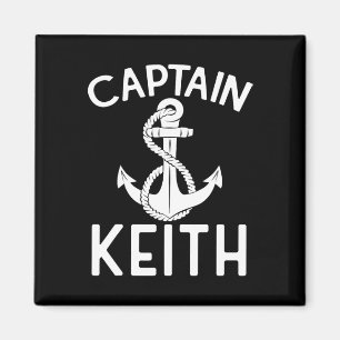 Captain Keith Boat Ship Anchor Boating Yacht Magnet