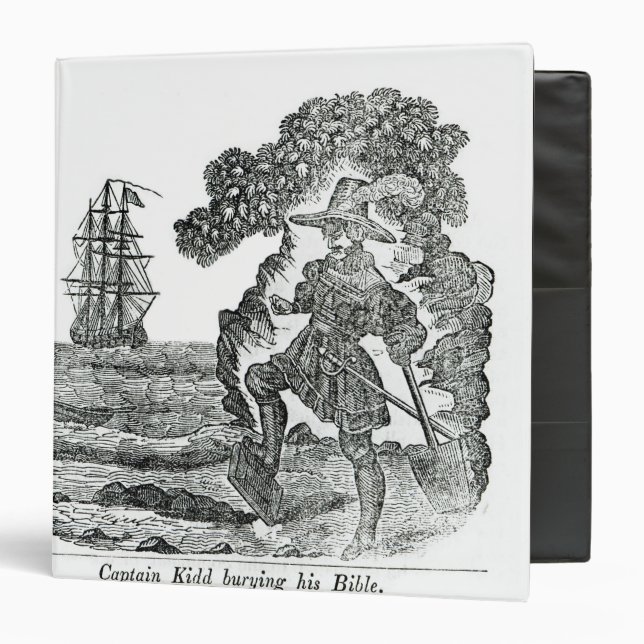 Captain Kidd Burying His Bible, illustration 3 Ring Binder (Front/Inside)