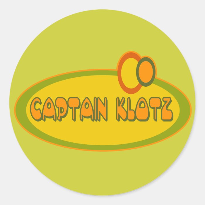 Captain Klotz   Yiddish hero Round Stickers