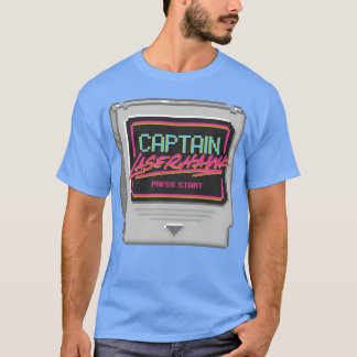 Captain Laserhawk Game Card Press Start girl T-Shirt