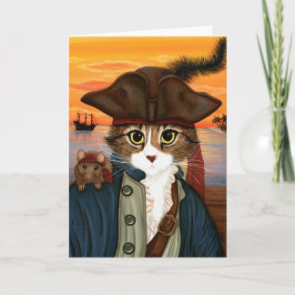 Captain Leo, Pirate Cat & Rat Fantasy Art Card