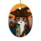 Captain Leo, Pirate Cat & Rat Fantasy Art Ornament