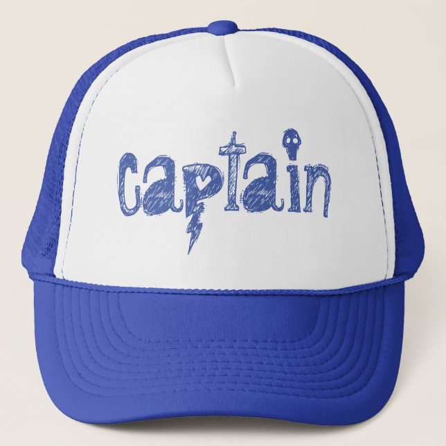 Captain Lettering Trucker Hat (Front)