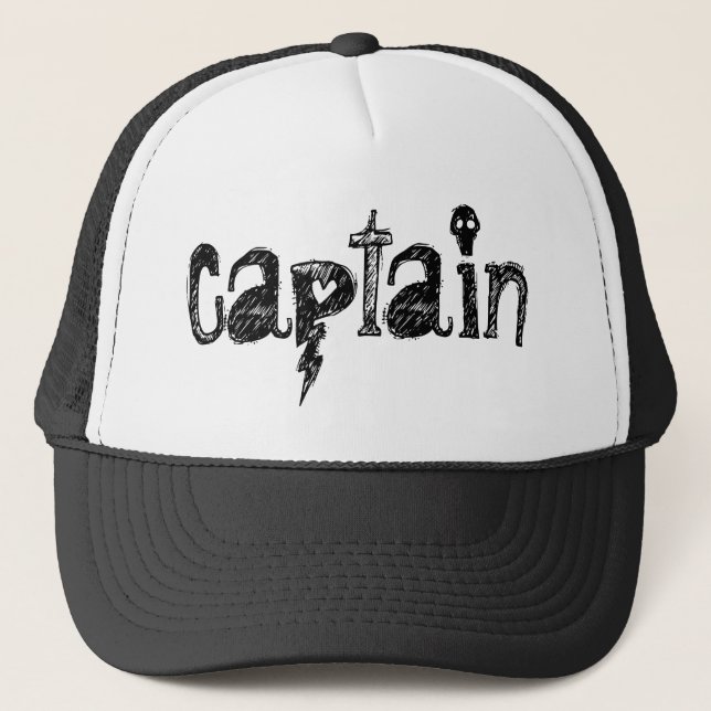 Captain Lettering Trucker Hat (Front)