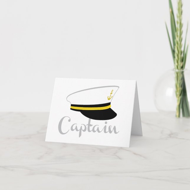 Captain Letterpress Thank You Card (Front)