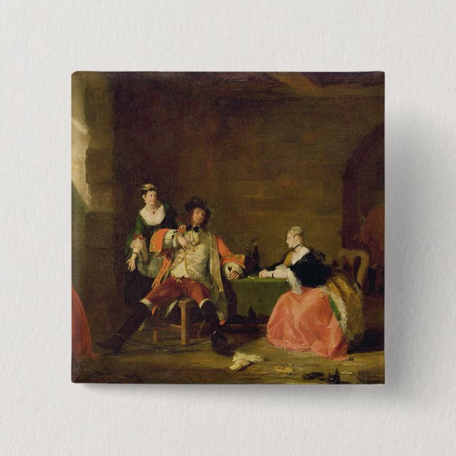 Captain Macheath Upbraided by Polly and Lucy in th Button (Front)