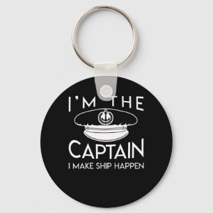Captain Make Ship Happen Captain Boating Keychain