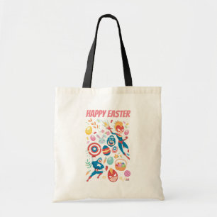 Captain Marvel & Captain America Easter Collage Tote Bag