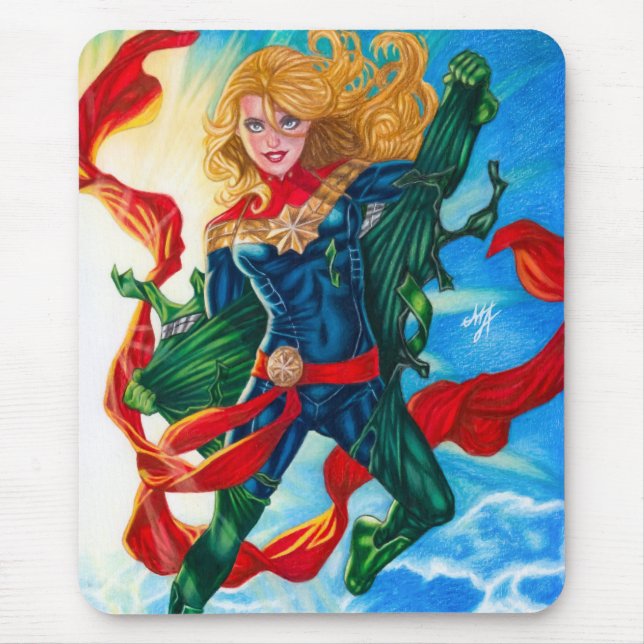 Captain Marvel ~ Carol Danvers Mouse Pad (Front)