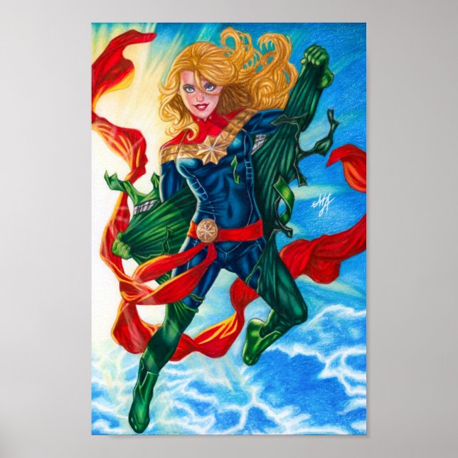 Captain Marvel ~ Carol Danvers Poster (Front)
