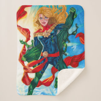 Captain Marvel ~ Carol Danvers Sherpa Blanket