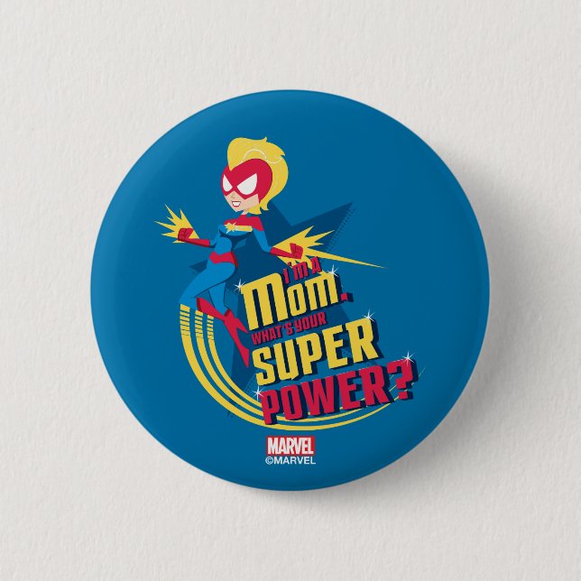 Captain Marvel | I'm A Mom Button (Front)
