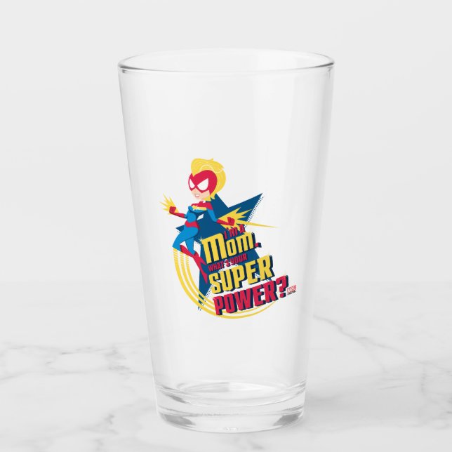 Captain Marvel | I'm A Mom Glass (Front)