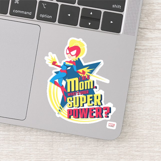 Captain Marvel | I'm A Mom Sticker (Detail)