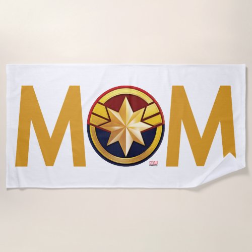 Captain Marvel Mom Beach Towel