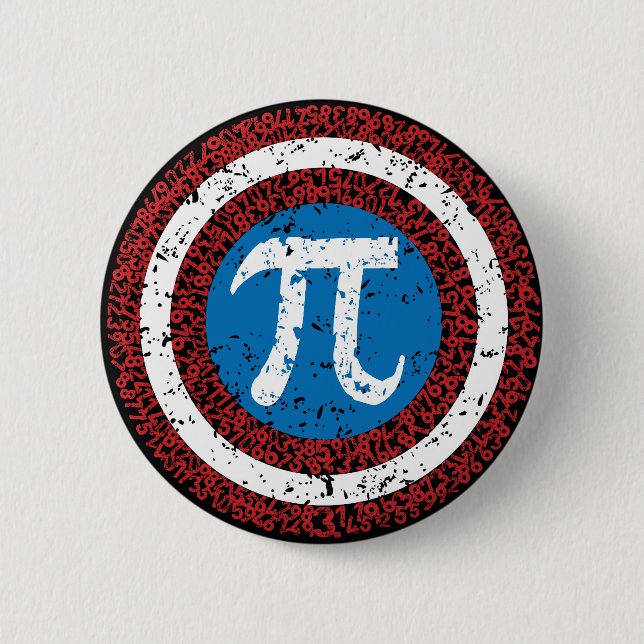 Captain Maths Pinback Button (Front)