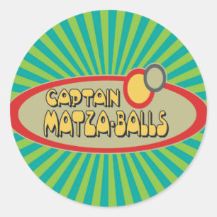 Captain MATZA BALLS Classic Round Sticker