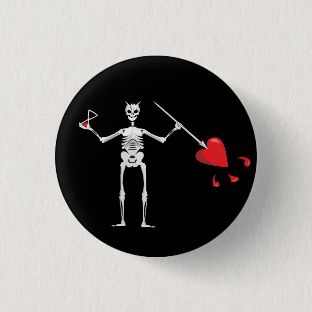 CAPTAIN MAYFLOWER'S Blackbeard Flag Button (Front)