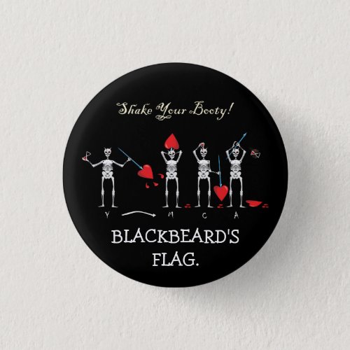 CAPTAIN MAYFLOWERS Blackbeard Flag Button