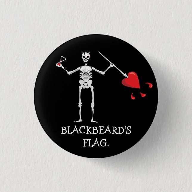 CAPTAIN MAYFLOWER'S Blackbeard Flag Button (Front)