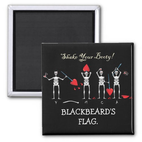 CAPTAIN MAYFLOWERS Blackbeard Flag Magnet
