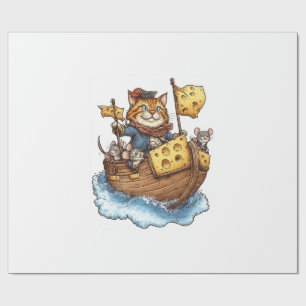 Captain Meowbeard � Funny Pirate Cat Graphic Wrapping Paper