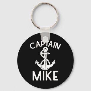 Captain Mike Yacht Boating Ship Boat Anchor Keychain
