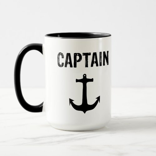 Captain minimalistic design mug