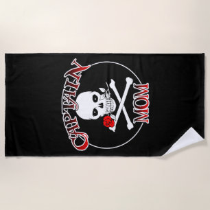 Captain Mom Beach Towel