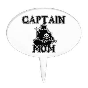 Captain Mom Cake Topper