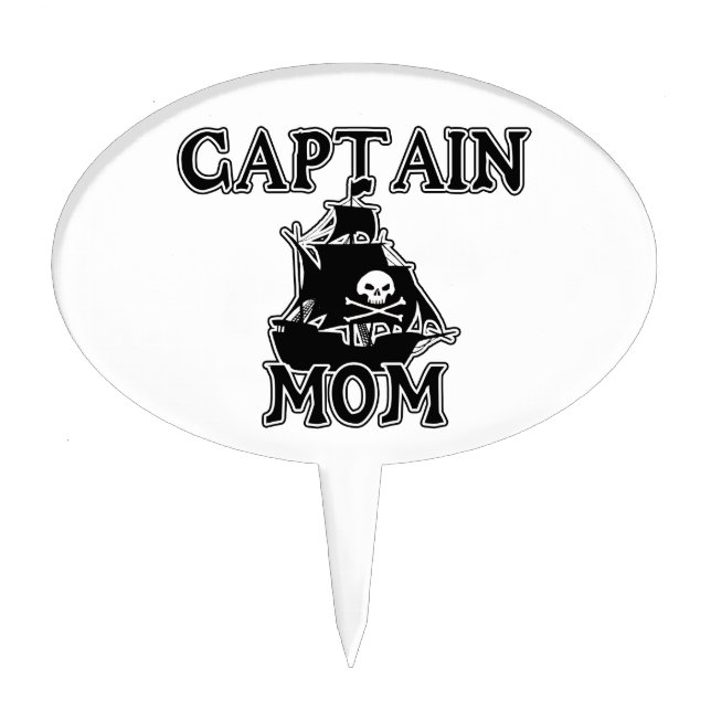 Captain Mom Cake Topper (Front)