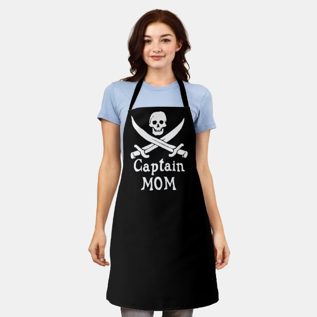 Captain Mom - Classic All-Over Print Apron (Worn)