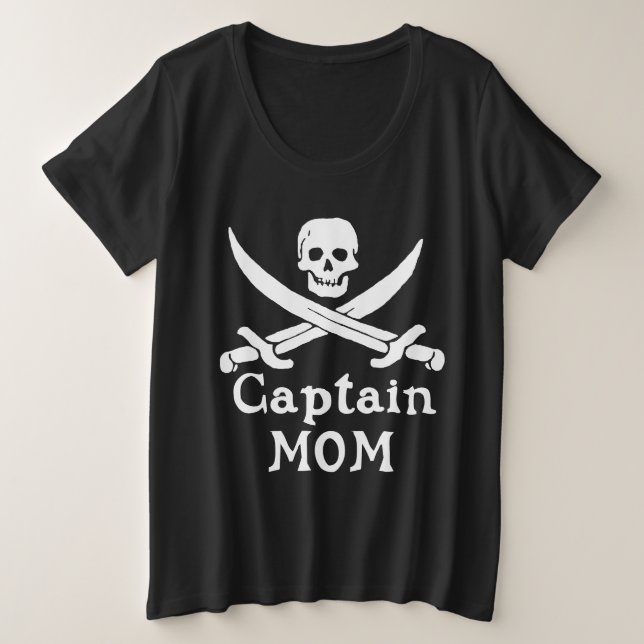 Captain Mom  - Classic Plus Size T-Shirt (Design Front)