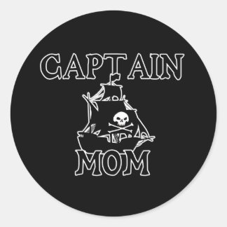 Captain Mom Classic Round Sticker